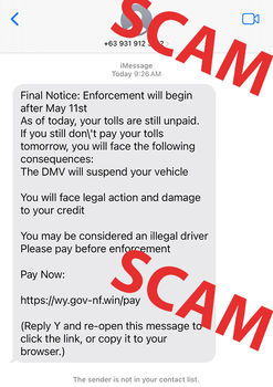 Scam text message