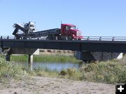 Truck on bridge. Photo by Pinedale Online.