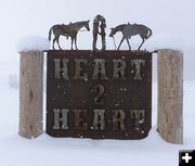 Heart 2 Heart Ranch sign. Photo by Dawn Ballou, Pinedale Online.