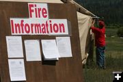 Fire Information Board. Photo by Dawn Ballou, Pinedale Online.