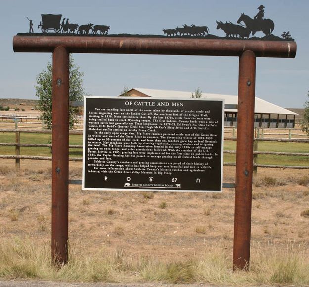 New Cattle Sign. Photo by Dawn Ballou, Pinedale Online.