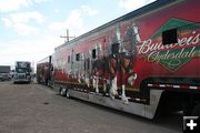3 Clydesdale Semis. Photo by Dawn Ballou, Pinedale Online.