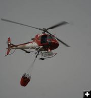 Helicopter from clinic. Photo by Clint Gilchrist, Pinedale Online.
