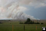 Smoke from Pinedale East Rd. Photo by Clint Gilchrist, Pinedale Online.
