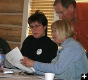Counting Votes. Photo by Pam McCulloch, Pinedale Online.