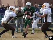 Chase Lederer Touchdown. Photo by Clint Gilchrist, Pinedale Online.
