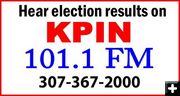 Election Results on KPIN. Photo by KPIN 101.1 FM.