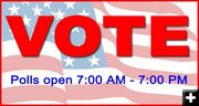 Polls Open 7AM to 7PM. Photo by Pinedale Online.