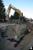 Waterline Construction. Photo by Dawn Ballou, Pinedale Online.