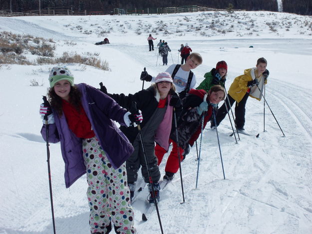 X-C ski trip to Surveyor Park. Photo by Bob Barrett, Pinedale Ski Education Foundation..