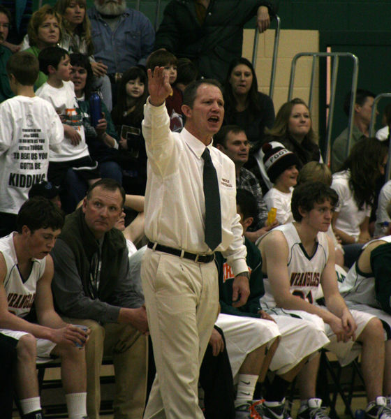 Coach Mike Davis. Photo by Pam McCulloch, Pinedale Online.