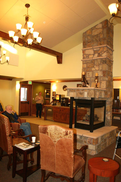 Fireplace. Photo by Dawn Ballou, Pinedale Online.