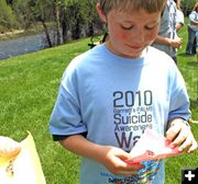 Releasing Butterflies. Photo by Olivia Vidal, Pinedale Roundup.