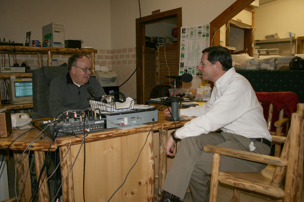 Senator Barrasso on KPIN Radio. Photo by Dawn Ballou, Pinedale Online.