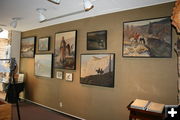 Tom Carlson paintings. Photo by Pinedale Online.
