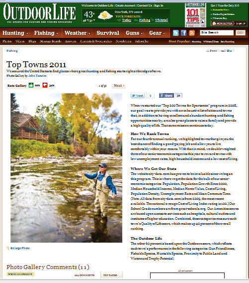Outdoor Life Top Towns. Photo by Outdoor Life.