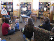 Reading to the kids. Photo by Bill Winney.