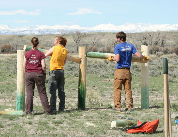 Support posts. Photo by Dawn Ballou, Pinedale Online.