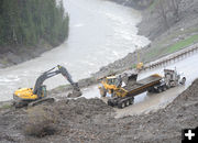 May 24, 2011 mudslide work. Photo by Wyoming Department of Transportation.