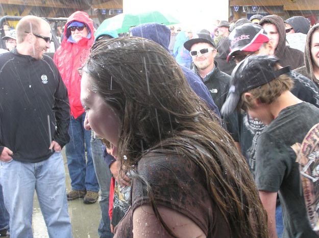 Drenched. Photo by Bob Rule, KPIN 101.1 FM Radio.