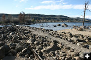 Old dam rocks. Photo by Dawn Ballou, Pinedale Online.