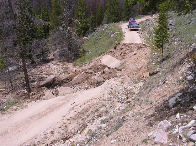 Moose-Gyp road slide. Photo by Kathy Raper.
