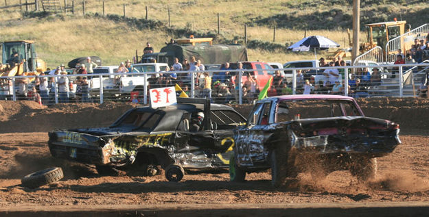 Tire destruction. Photo by Dawn Ballou, Pinedale Online.