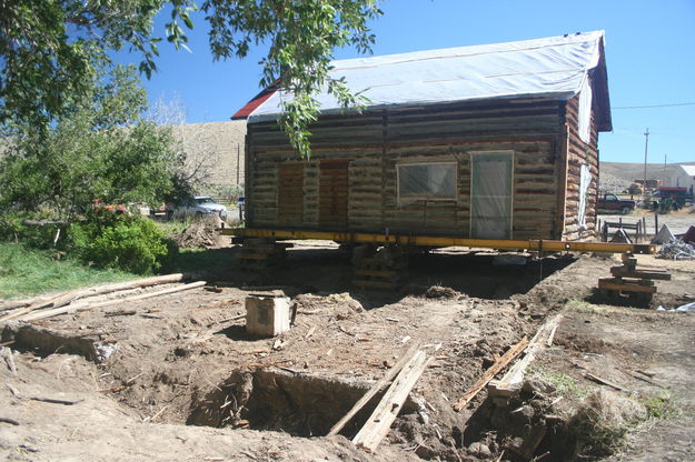 Old foundation. Photo by Clint Gilchrist, Pinedale Online.