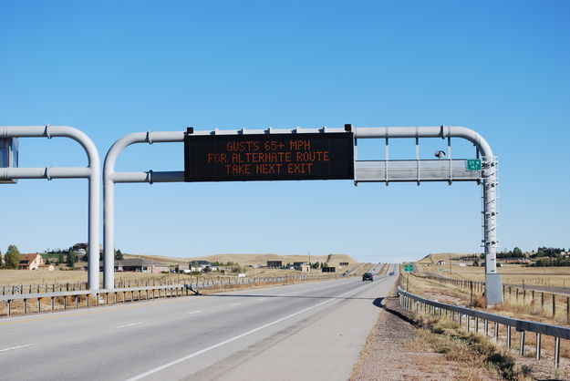 High Winds. Photo by Wyoming Department of Transportation.