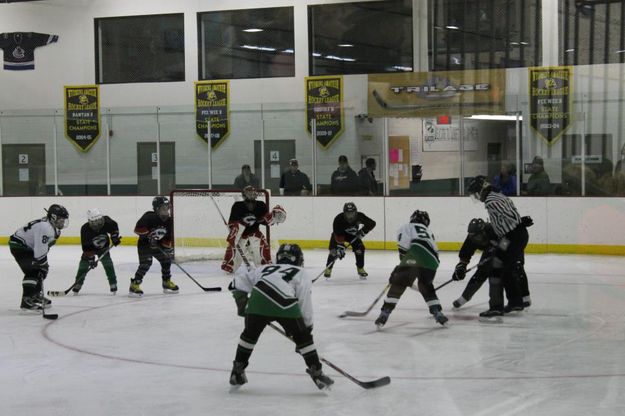 PeeWee Hockey. Photo by Nan Stinson.