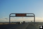 High Wind Warning. Photo by Wyoming Highway Patrol.