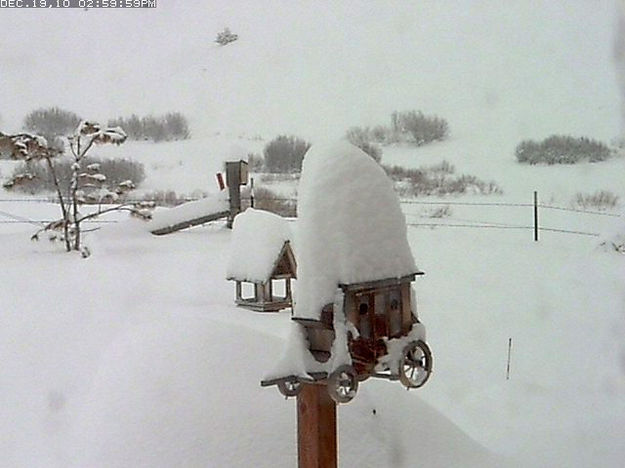 Snow on Thursday. Photo by Bondurant webcam.