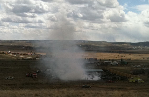 Making progress. Photo by Sublette County fire.