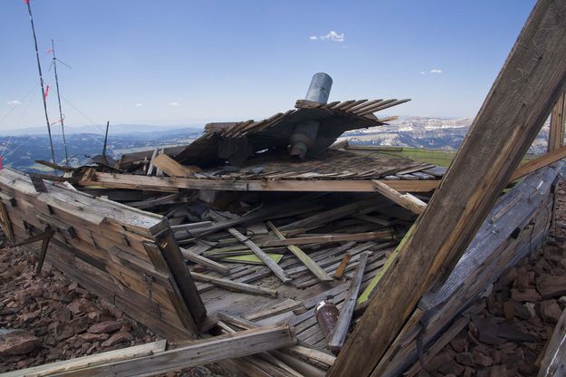 Collapsed Lookout. Photo by Dave Bell.