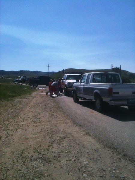 Line of cars. Photo by Ranae Pape, Sublette County Extension Office.
