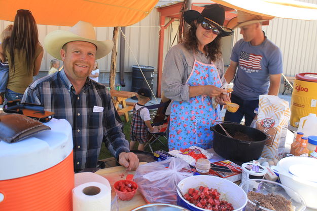 Cooks at work. Photo by Dawn Ballou, Pinedale Online.