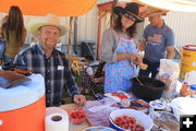Cooks at work. Photo by Dawn Ballou, Pinedale Online.