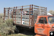 In the stock truck. Photo by Dawn Ballou, Pinedale Online.