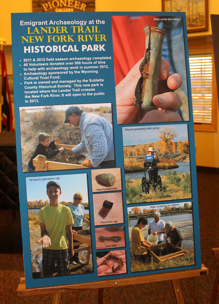 Lander Trail New Fork Park poster. Photo by Dawn Ballou, Pinedale Online.