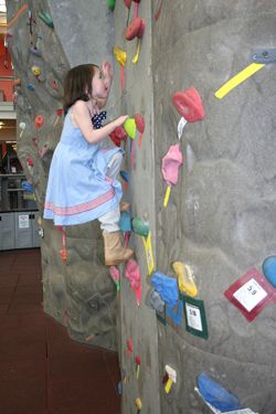 Climbing the walls. Photo by Joy Ufford, Sublette Examiner.