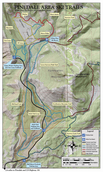 Ski trail map. Photo by Sublette County Rec Board.
