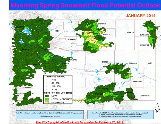 Snowpack outlook. Photo by Wyoming NOAA.