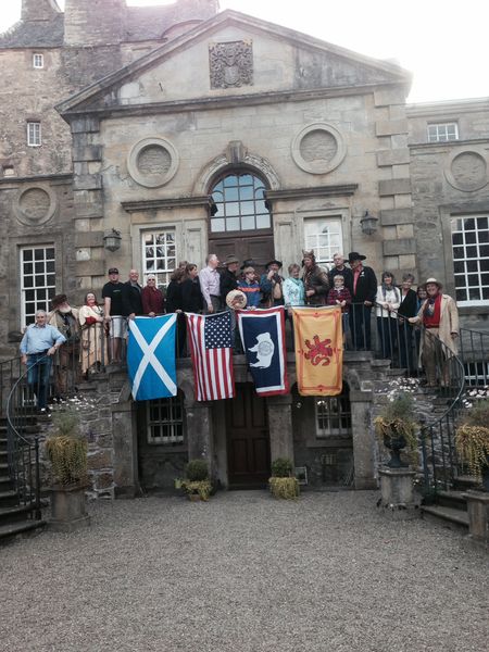 On Murthly castle steps. Photo by Museum of the Mountain Man.