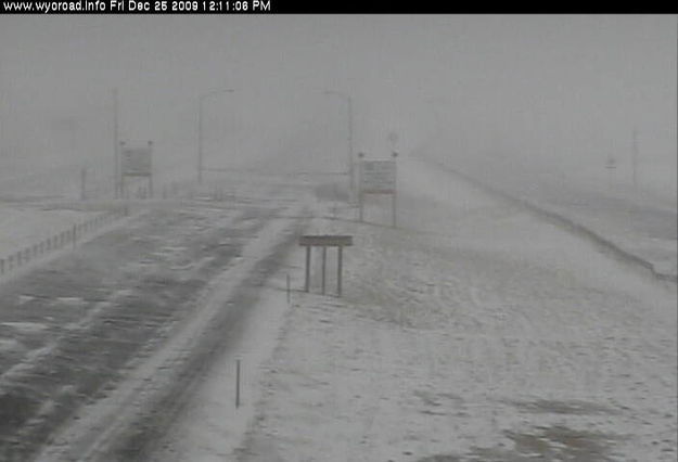 I-80 in the winter. Photo by Wyoming Department of Transportation.
