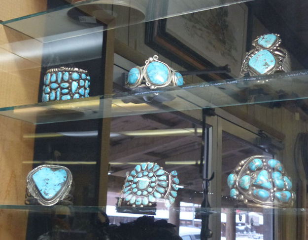 Turquoise jewelry. Photo by Dawn Ballou, Pinedale Online.
