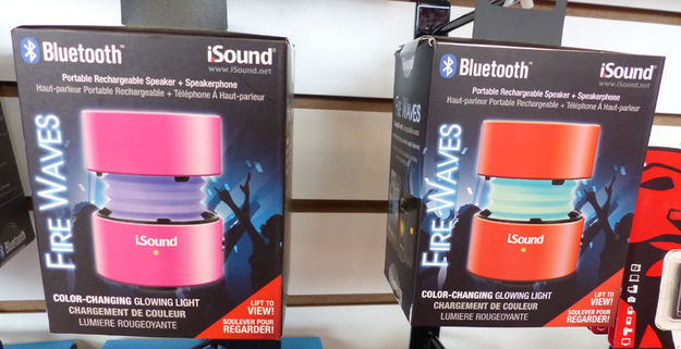 Portable wireless speakers. Photo by Dawn Ballou, Pinedale Online.
