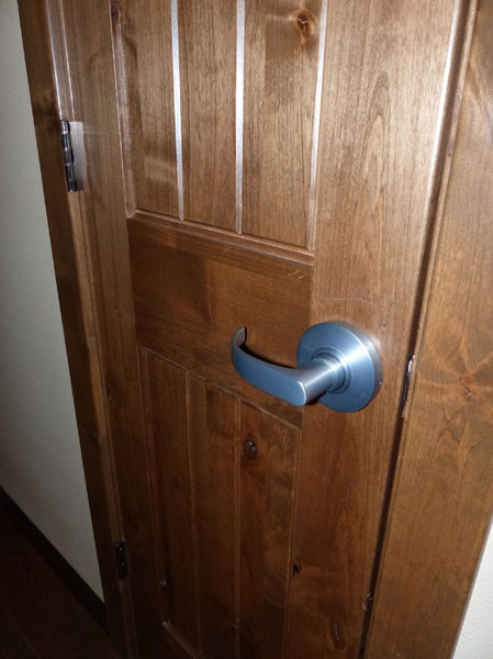ADA door handles. Photo by Dawn Ballou, Pinedale Online.