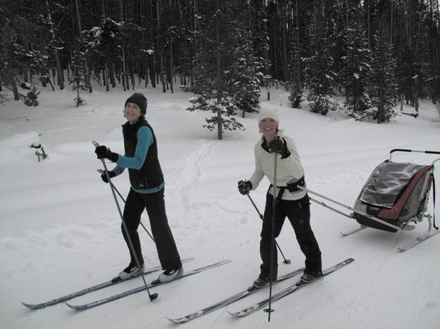Skiing fun. Photo by Mike Looney, Groomer.