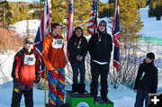 On the podium. Photo by Terry Allen.