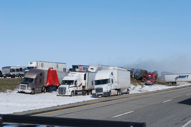 I-80 Crash in Wyoming. Photo by Wyoming Highway Patrol.